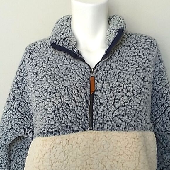 Time And Tru Fuzzy Warm Pullover Zip Mock Neck Sweater. Sz 4-6 (Oversized) - Picture 3 of 8
